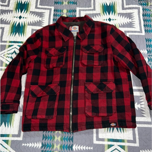 Dickies Buffalo Plaid Full-Zip Work Jacket / Chore Coat - Picture 3 of 9
